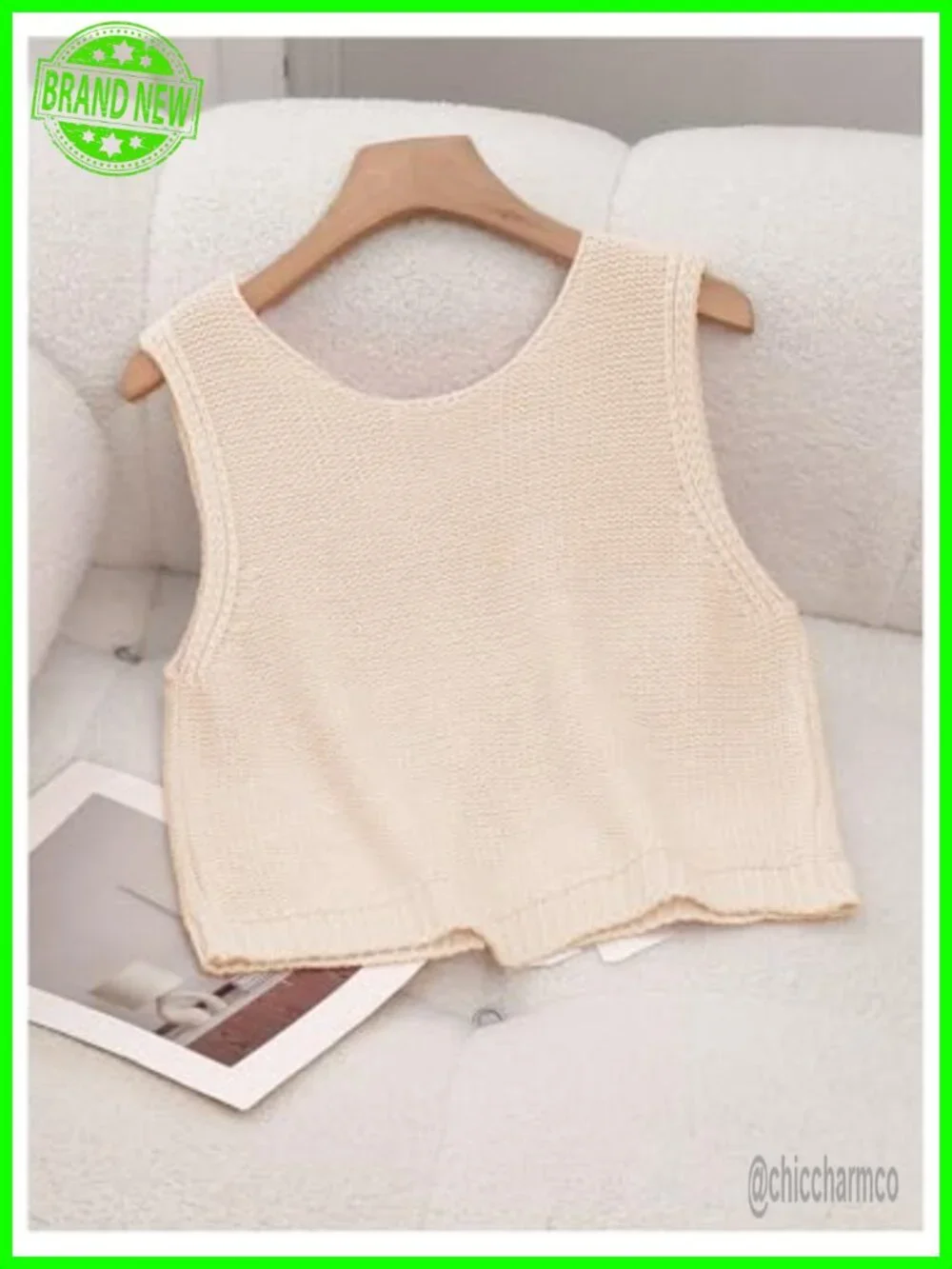 Tie Back Cropped Sweater Vest Bow Sleeveless Knit Tank Top Cute Cardigan Dressy